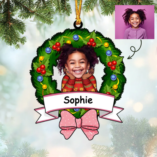 Bébé Photo Décorations de Noël avec nom