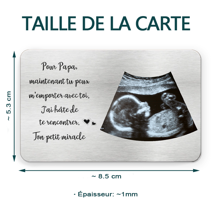 Carte portefeuille avec photo – Cadeau pour jeune papa