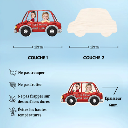 Clip pare-soleil amusant avec photos pour fille et fils