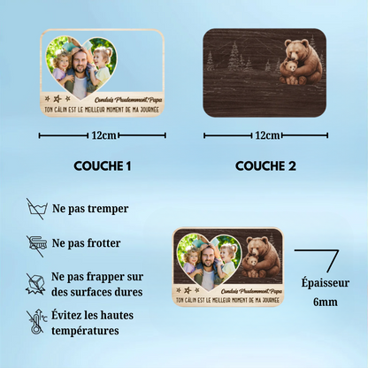 Conduis prudemment – Pince pare-soleil personnalisée avec photo