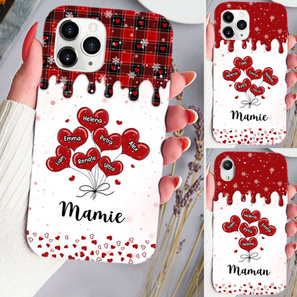 Cœurs en hiver - Coque personnalisée pour iPhone et Samsung