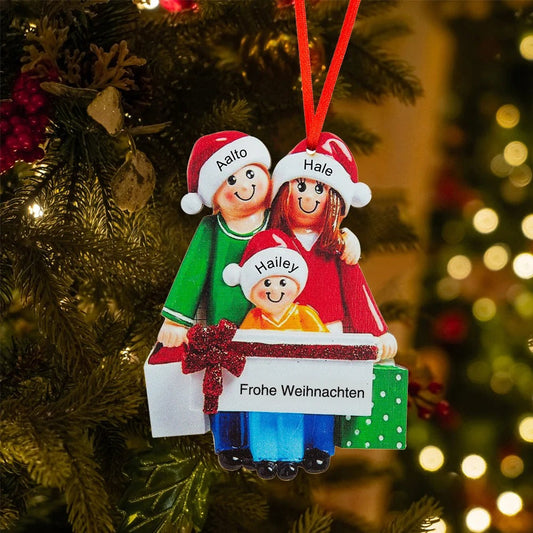 Décorations de Noël Famille avec cadeaux avec cadeaux 3-5 noms