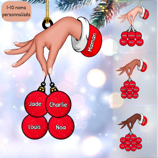 Décorations de Noël créatives main avec ampoule 1-10 noms